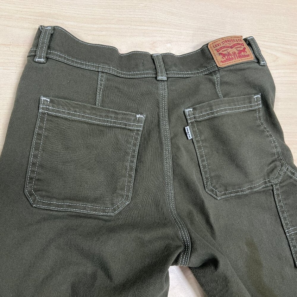 Levi’s 724 high rise straight crop green jeans - size28
